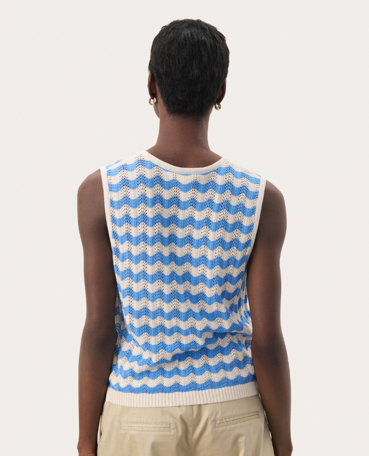 Part Two Rosella Blue Stripe Cardigan