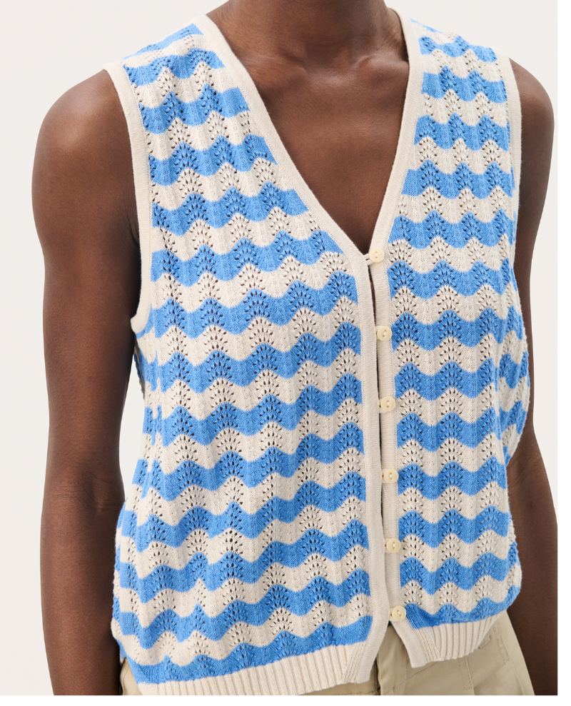 Part Two Rosella Blue Stripe Cardigan