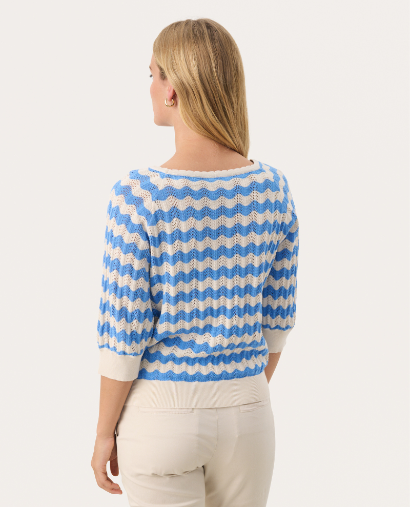 Part Two Rosine Blue Stripe Knit