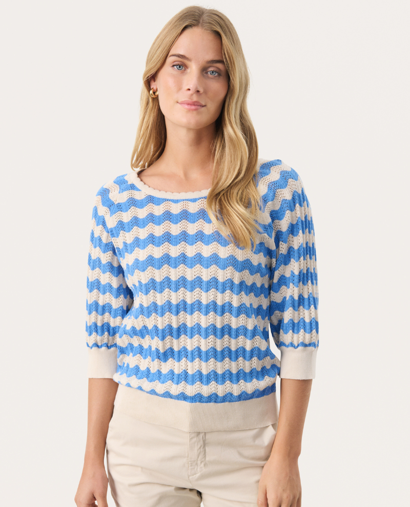 Part Two Rosine Blue Stripe Knit