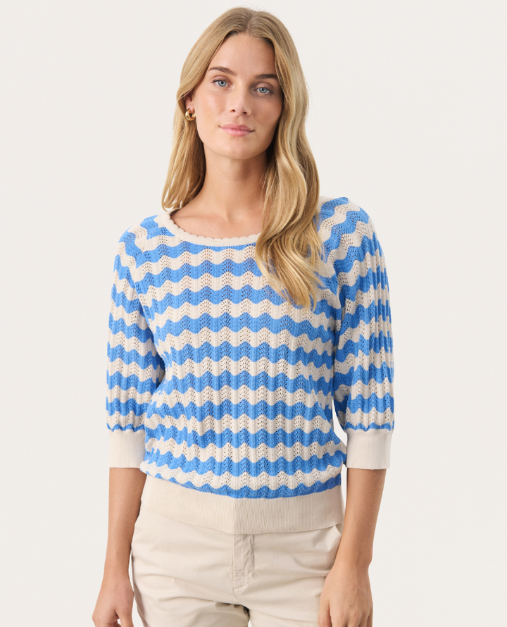 Part Two Rosine Blue Stripe Knit