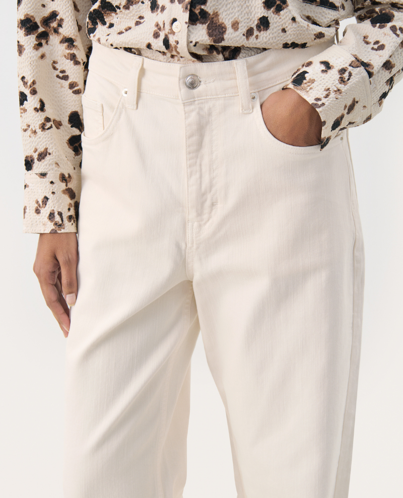 Part Two Simona Cream Wide Leg Jeans