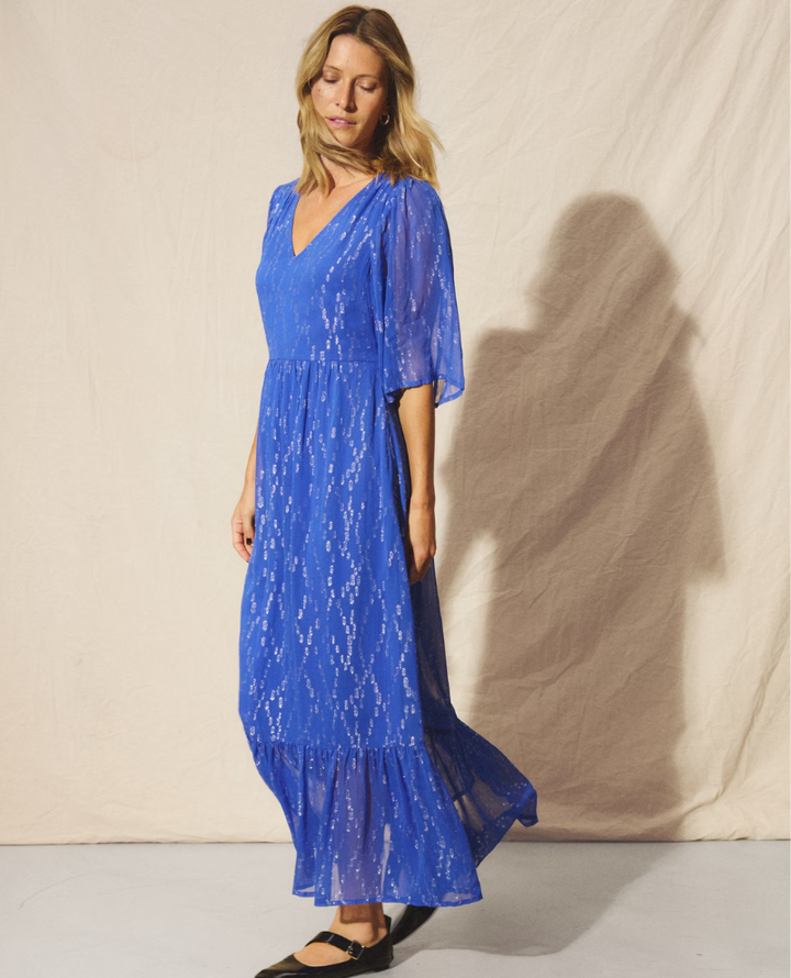 Part Two Terja Blue Chiffon Maxi Dress