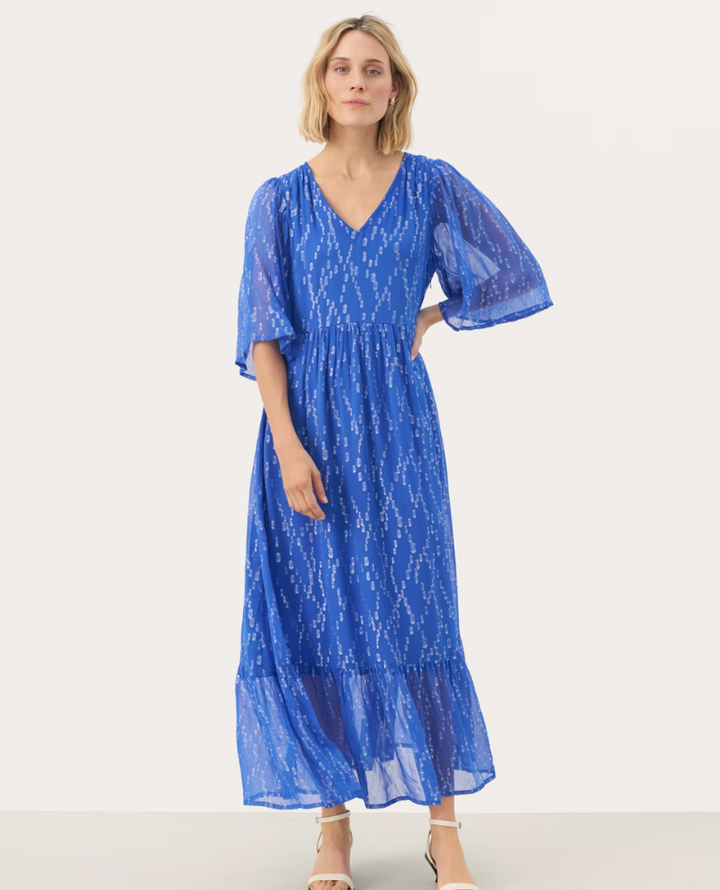 Part Two Terja Blue Chiffon Maxi Dress