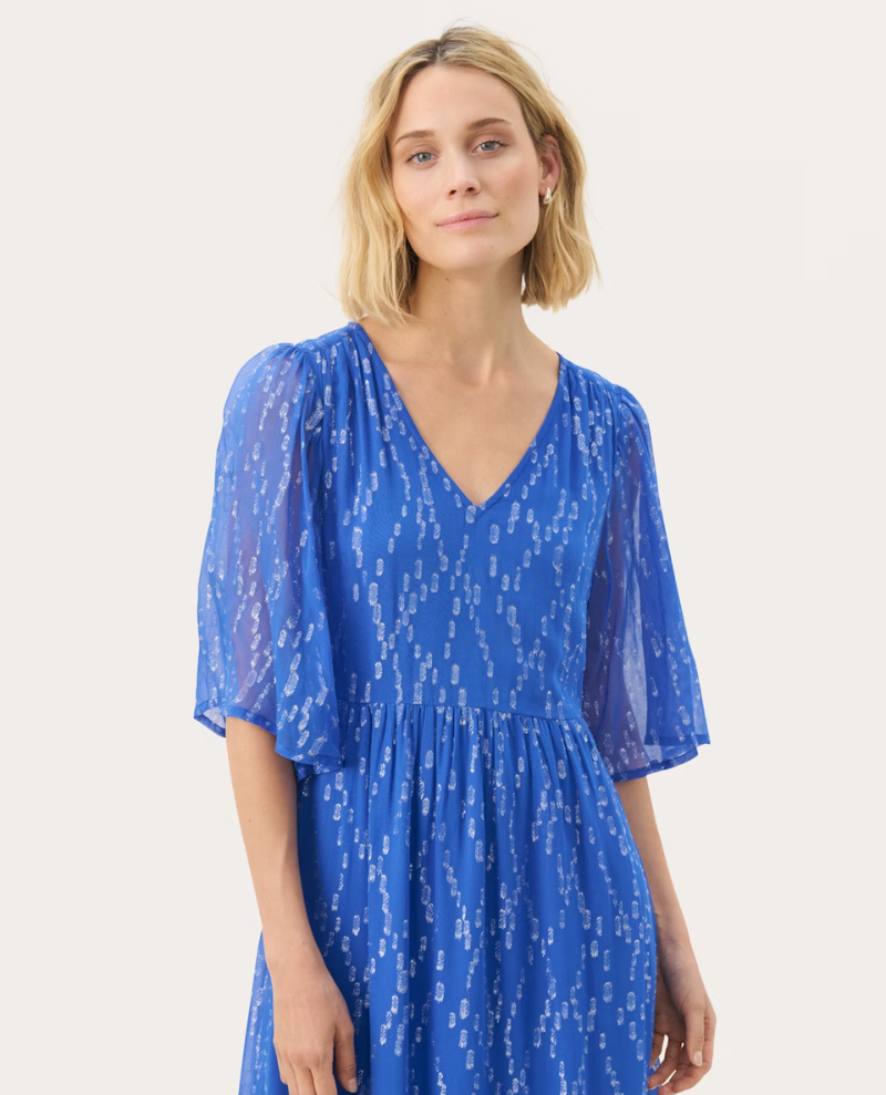 Part Two Terja Blue Chiffon Maxi Dress