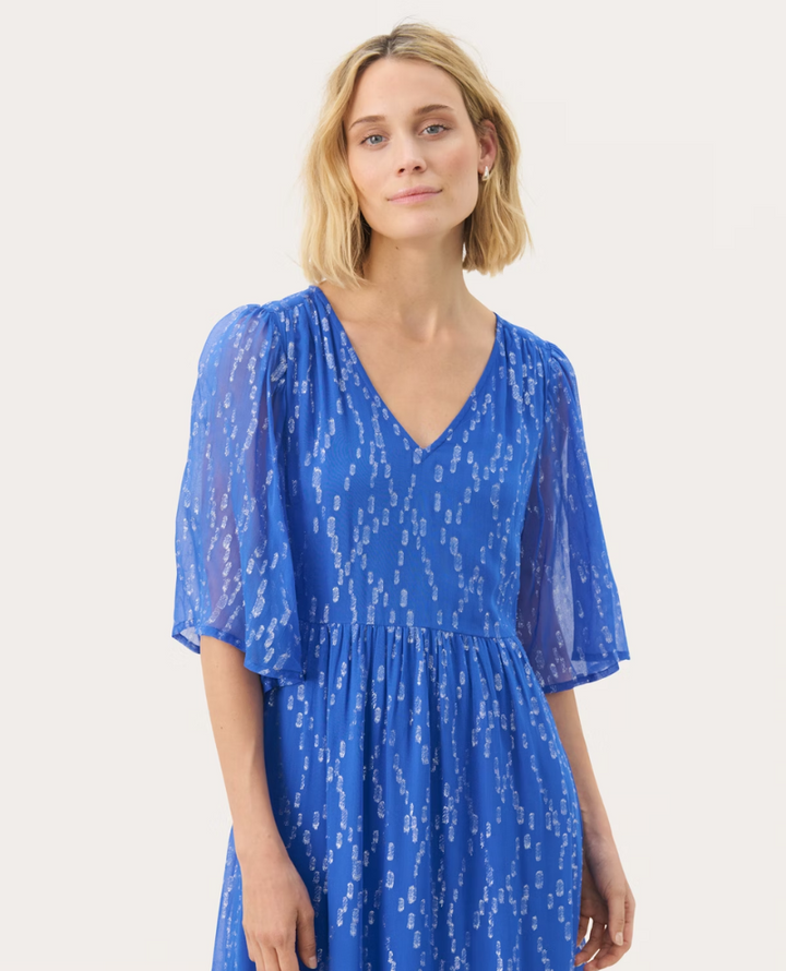 Part Two Terja Blue Chiffon Maxi Dress