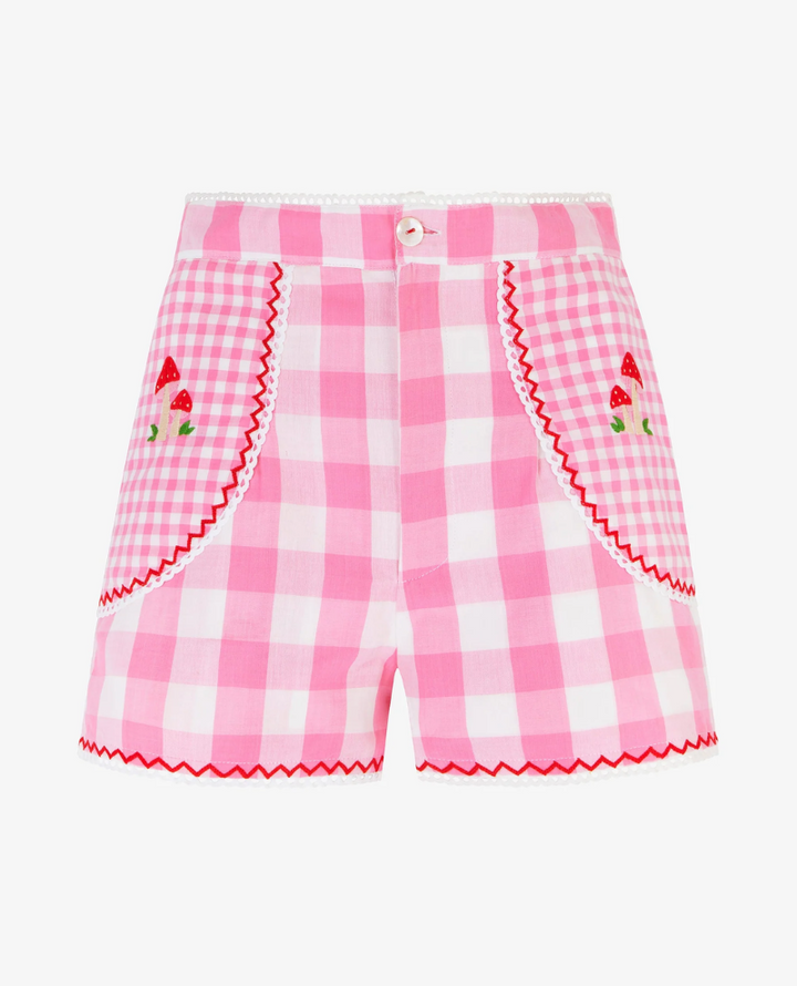 Pink City Prints Ava Candyfloss Gingham Shorts