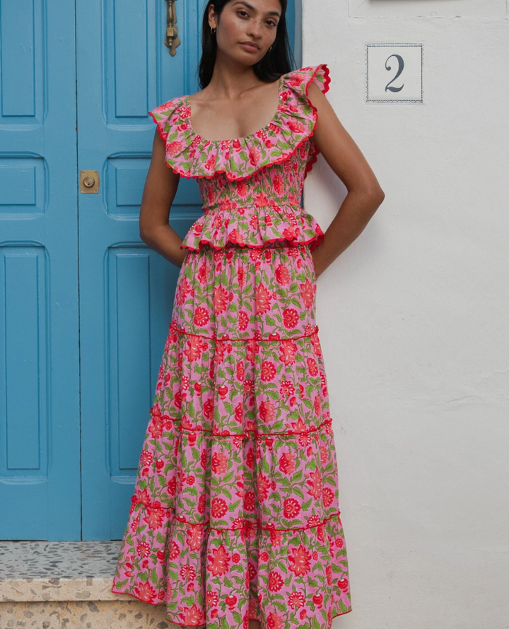Pink City Prints Rah Rah Candy Jaal Skirt
