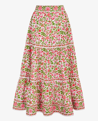Pink City Prints Fleur Peach Jaal Skirt