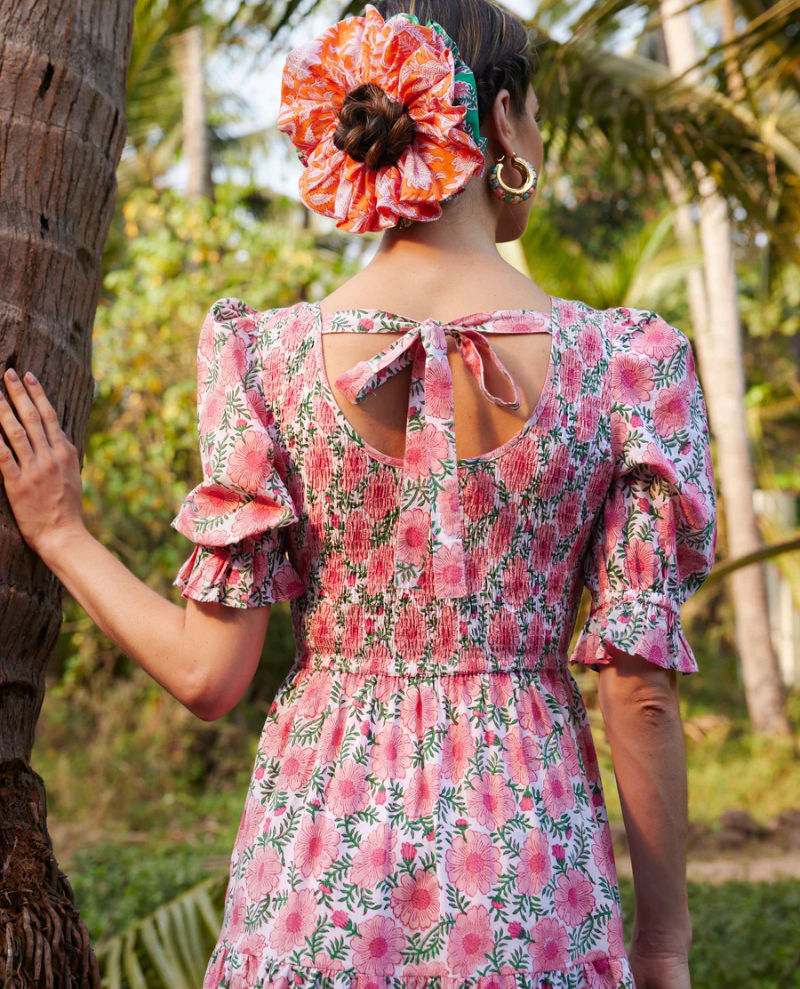 Pink City Prints Abigail Marigold Blush Dress