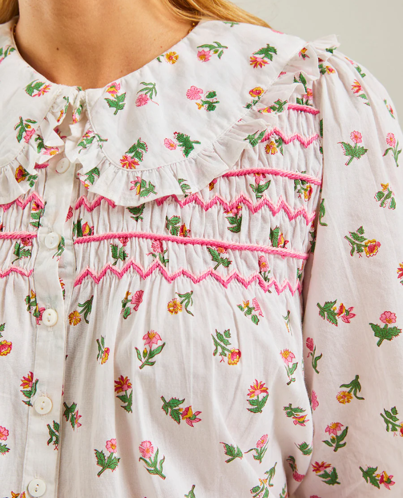Pink City Prints Posey Vintage Blossom Blouse