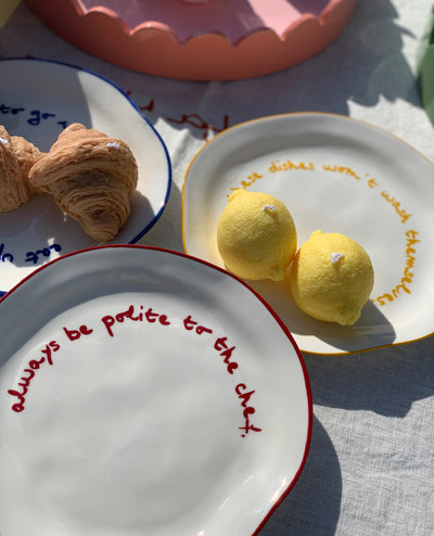 MÆGEN Always Be Polite To The Chef Statement Plate
