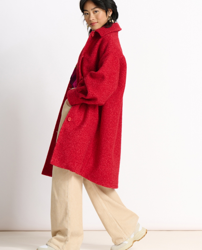 Pom Amsterdam Scarlet Red Coat