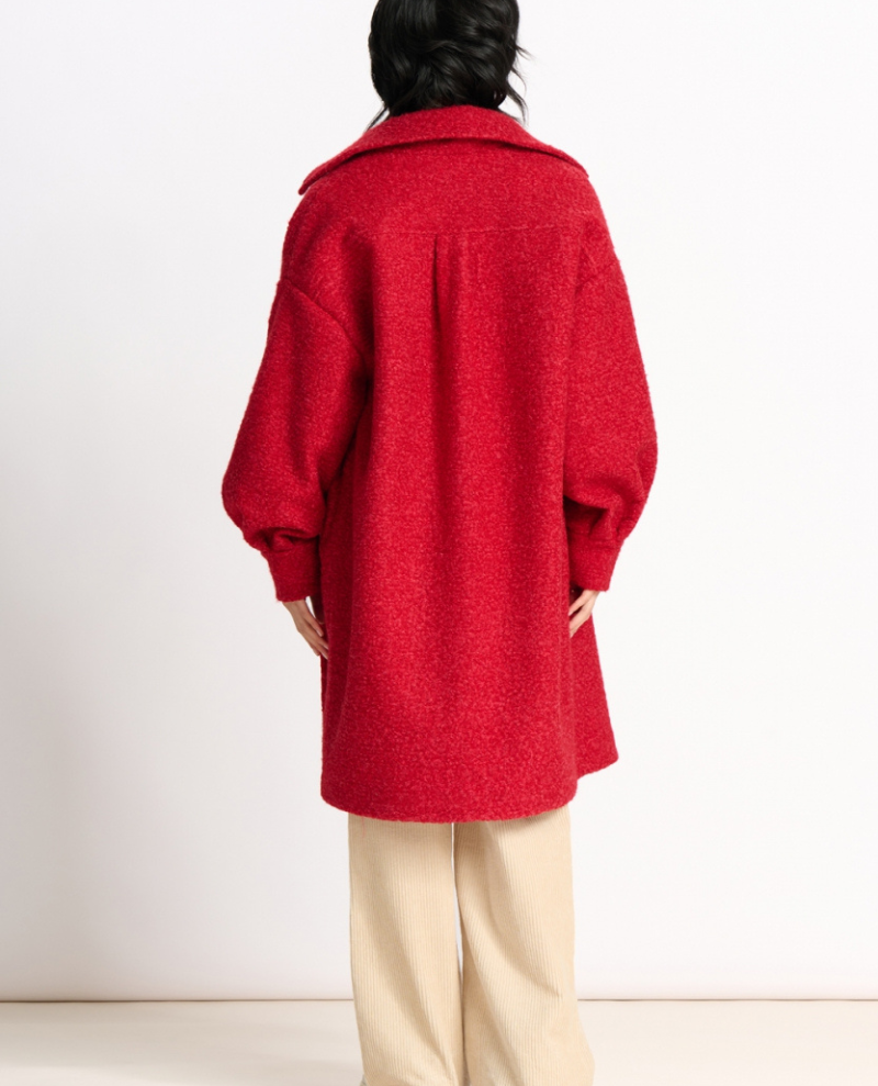 Pom Amsterdam Scarlet Red Coat