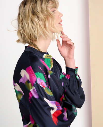 Pom Amsterdam Violets Blue Blouse