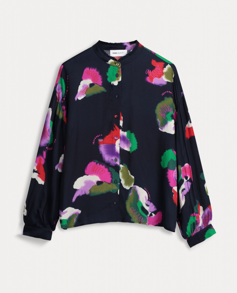 Pom Amsterdam Violets Blue Blouse