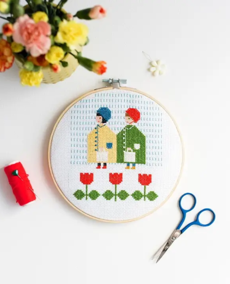 Cotton Clara Raincoats Cross Stitch Kit
