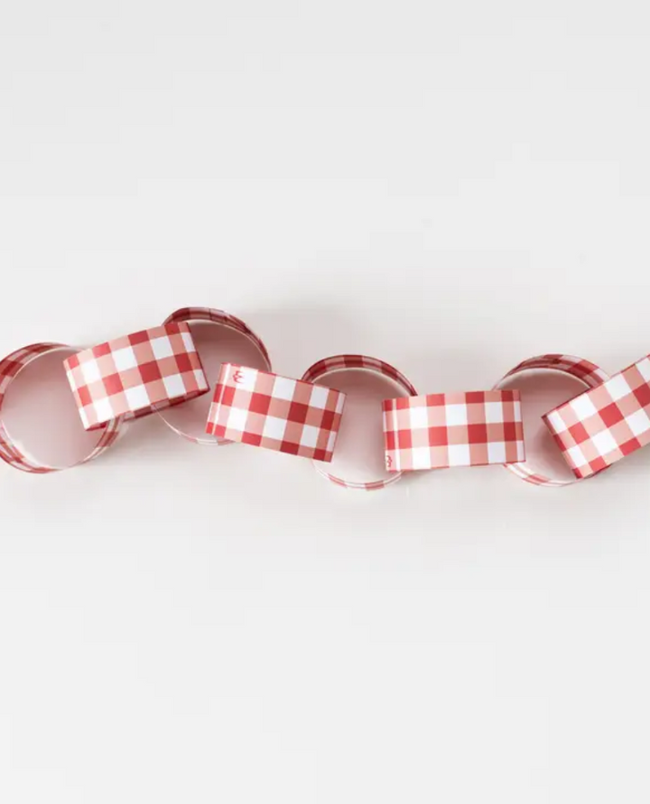 Cotton Clara Red Gingham Paper Chain Kit
