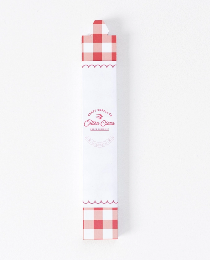 Cotton Clara Red Gingham Paper Chain Kit