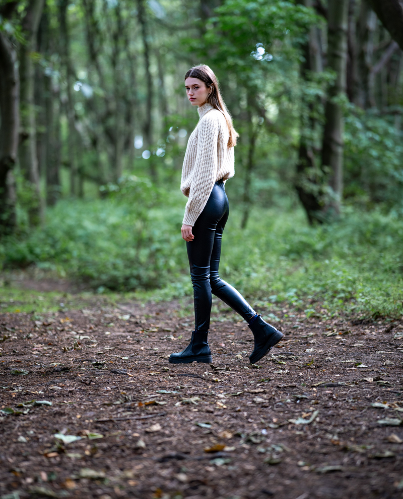 Reiko Olga Black Faux Leather leggings