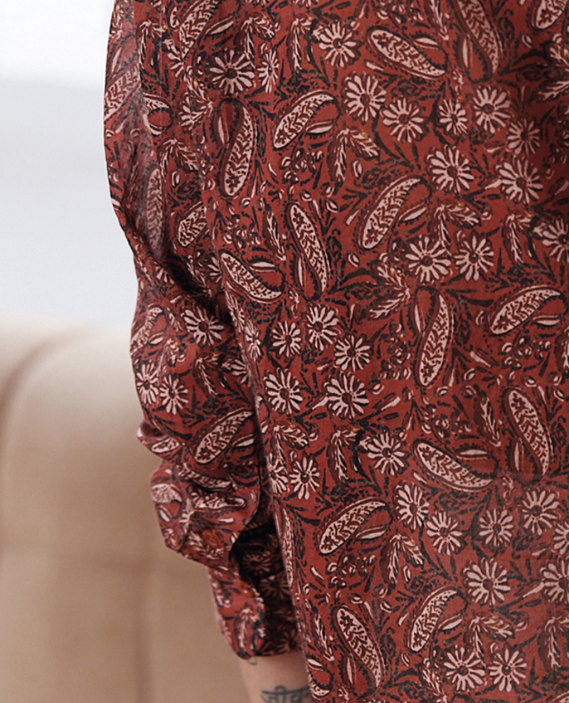 Sacre Coeur Anita Block Print Shirt