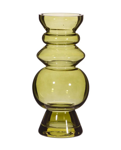 Glass Selina Green Vase