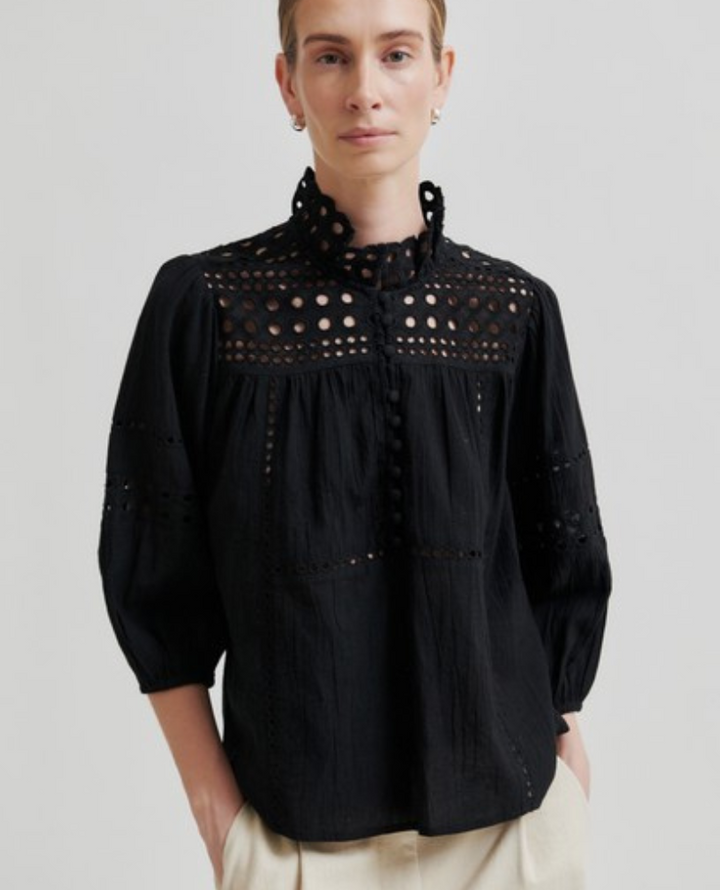 Second Female Brunie Black Blouse