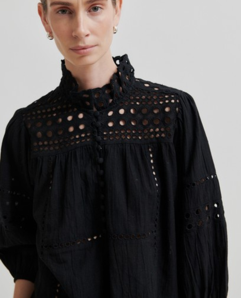 Second Female Brunie Black Blouse