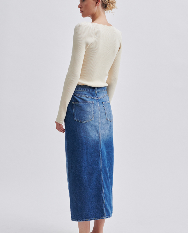 Second Female Kylie Denim Midi Skirt