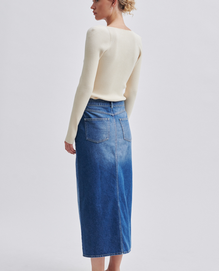 Second Female Kylie Denim Midi Skirt