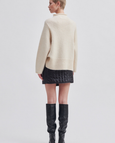 Second Female Rikke Chalk Turtle Knit