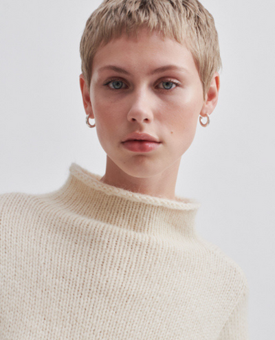 Second Female Rikke Chalk Turtle Knit