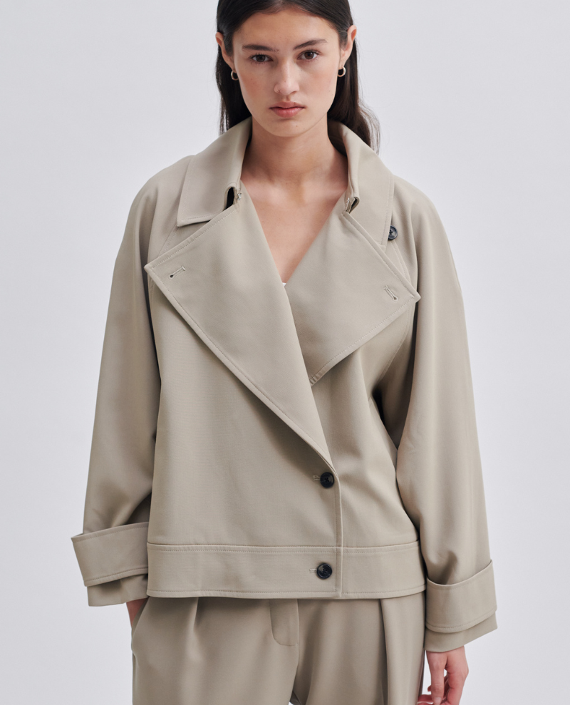 Second Female Silvia Cashew Trench Jacket