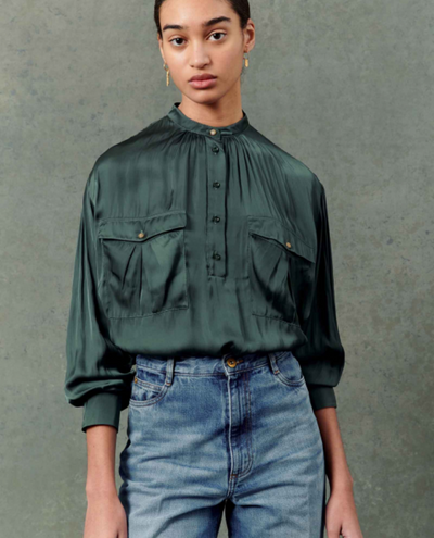 Sessun Solola Green Shirt