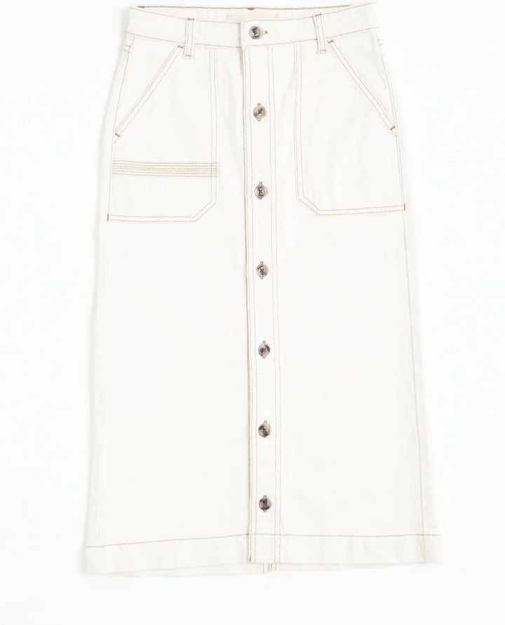 Seventy + Mochi Elodie Ecru Midi Skirt