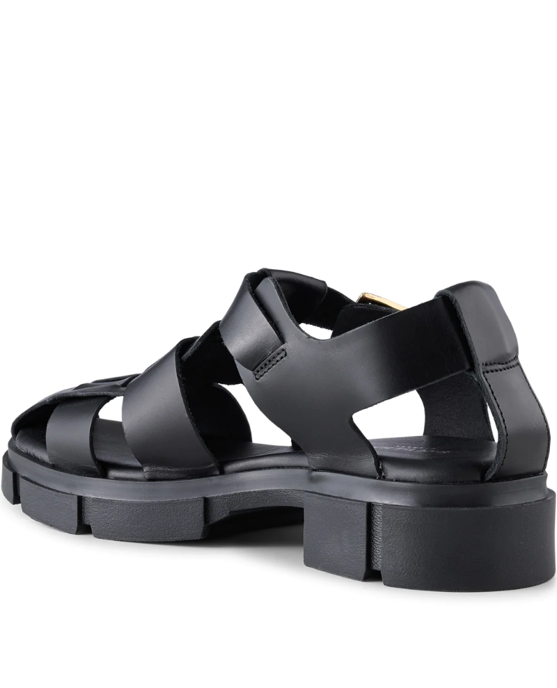 Shoe The Bear Alva Fisherman Black Leather Sandal