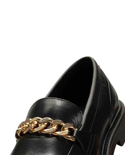 Shoe The Bear Thyra Black Chain Loafers