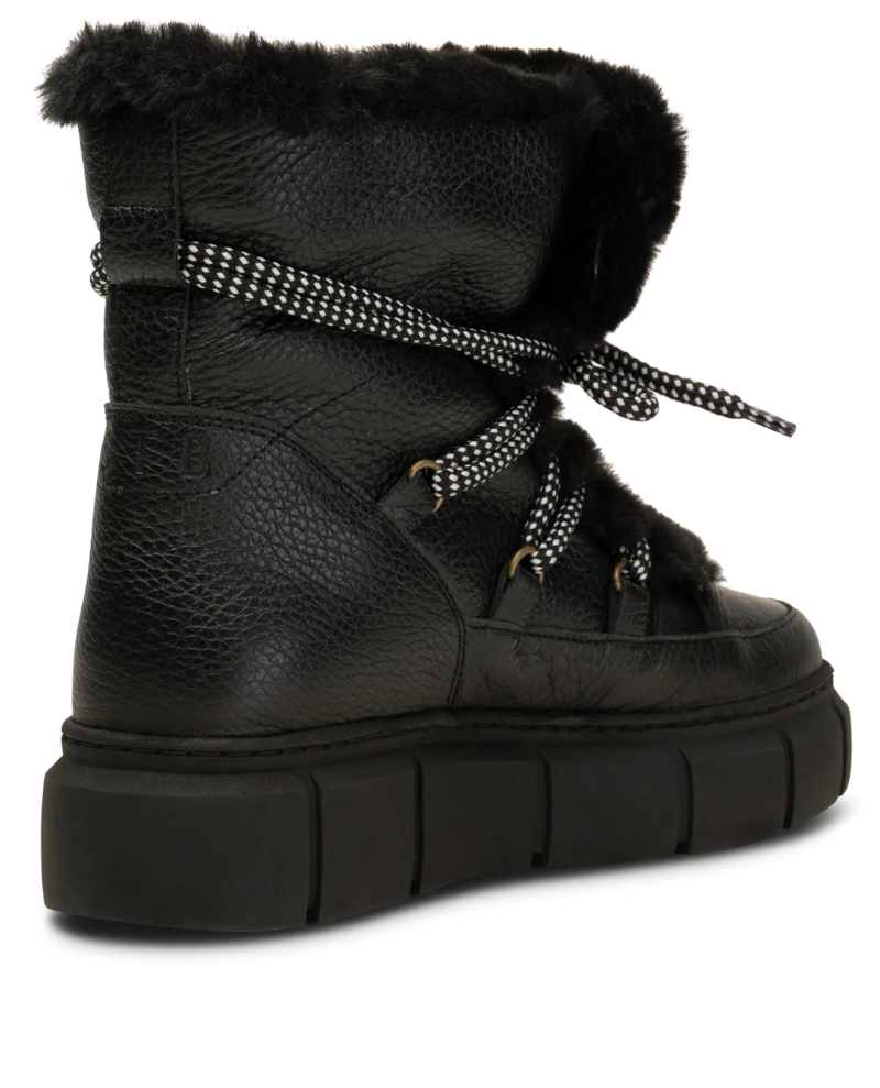 Shoe The Bear Tove Black Leather Snow Boots