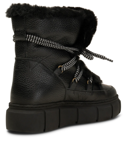 Shoe The Bear Tove Black Leather Snow Boots