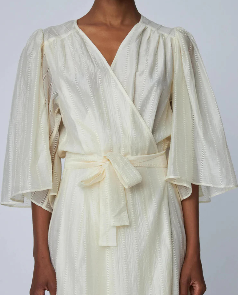 Stella Nova Pointelle Vanilla Wrap Dress