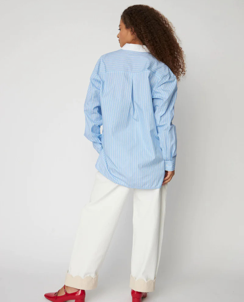 Stella Nova Blue Stripe Scallop Shirt