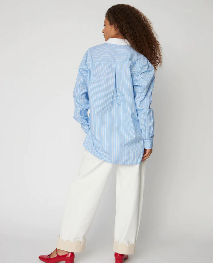 Stella Nova Blue Stripe Scallop Shirt