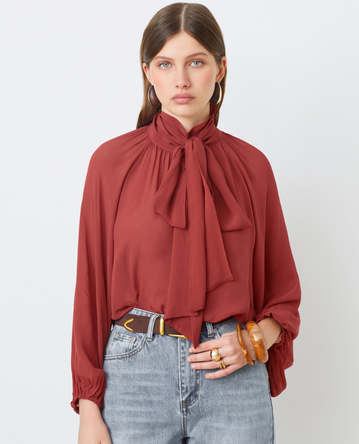Suncoo Lincoln Terracotta Blouse