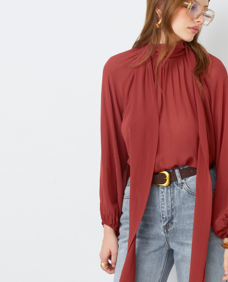 Suncoo Lincoln Terracotta Blouse