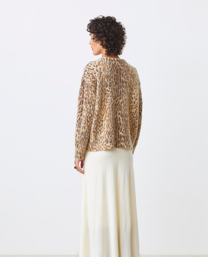 Suncoo Pleoli Leopard Crew Knit