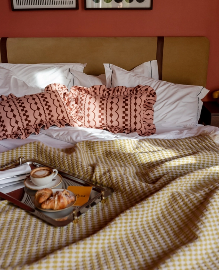 TBCo. Olive Argyle Diamond Cotton Throw