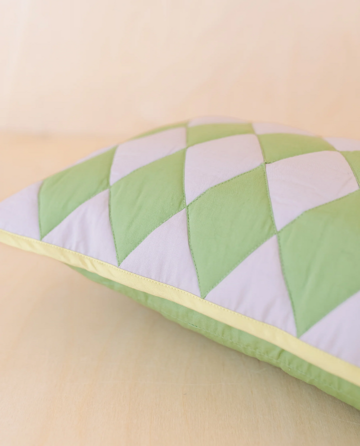 TBCo Green Argyle Diamond Rectangular Cushion