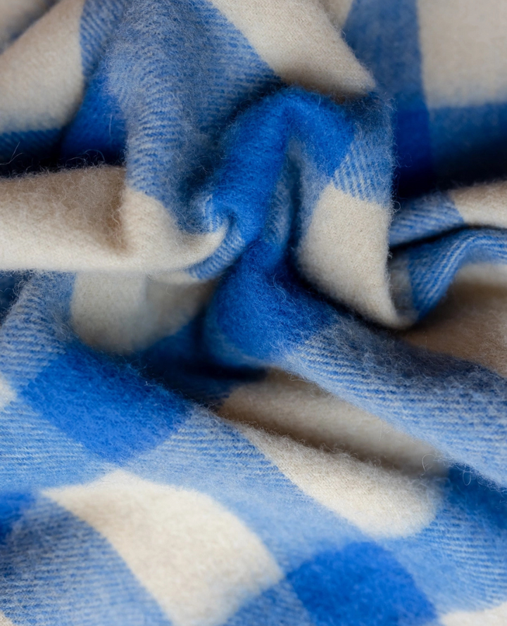 TBco. Lambswool Oversized Blue Scarf