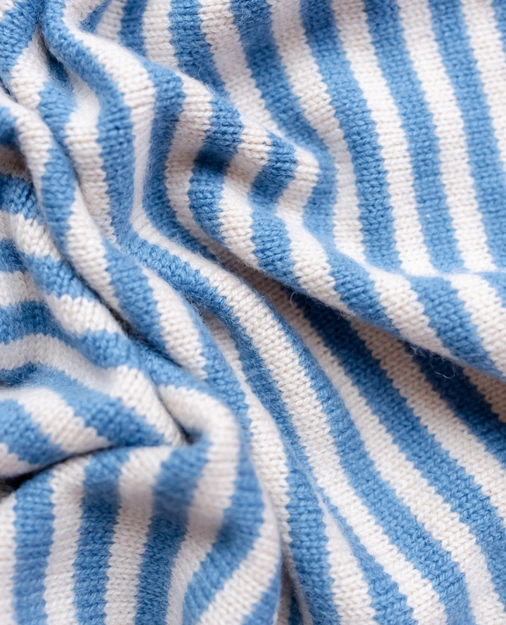 TBco. Triangle Blue Merino Stripe Scarf