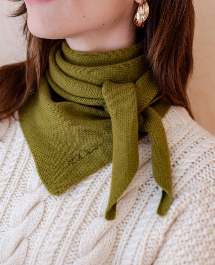 TBco. Triangle Olive Green Scarf